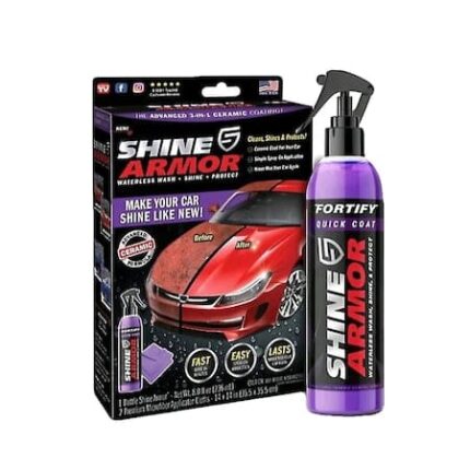 Pachet ceara lichida Shine Armor Ceramic Wax, 236 ml si Laveta din microfibra