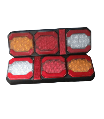 Set lămpi spate LED 12V–24V pentru camion și remorcă, cu frână, semnal, marșarier și poziție