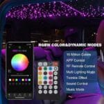 Detaliu fibră optică LED pentru plafon interior auto